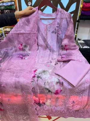 Swizz Lawn Premium Embroidered Set